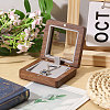 Wood Badge Storage Boxes with Visible Window and Magnetic Lid CON-WH0107-101B-5