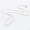 925 Sterling Silver Box Chain Necklaces STER-F039-45cm-03G-1
