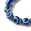 Evil Eye Resin Beads Stretch Bracelet for Girl Women X-BJEW-JB06762-01-5