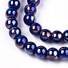 Electroplate Opaque Glass Beads Strands GLAA-T032-P4mm-AB03-2