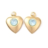 Brass Glass Charms KK-P340-09G-03-1