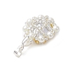 Glass Rhinestone with Acrylic Pearl Pendants PALLOY-MZ00251-01-4