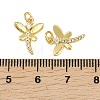 Brass Micro Pave Clear Cubic Zirconia Charms KK-D218-26G-04-3