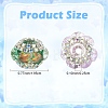 9Pcs 9 Colors Acrylic Rhinestone Rondelle Beads OACR-YW0004-54-3