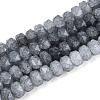 Imitation Jade Crackle Glass Beads Strands GLAA-N068-01A-A01-1