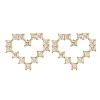 Heart Rack Plating Brass with Clear Cubic Zirconia Stud Earrings for Women EJEW-G409-04G-2