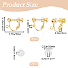 36Pcs Brass Screw On Clip-on Earring Findings KK-SP0001-18G-2