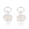 925 Sterling Silver Flower Charms STER-T009-11S-3