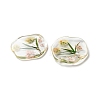 Inner Dried Flower Transparent Resin Pendants RESI-A043-04A-2