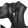 Natural Amethyst & Natural Cultured Freshwater Pearl Beads Dangle Earrings EJEW-JE06984-01-4
