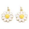 Brass Enamel Pendants KK-M220-04G-B-1