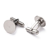 Non-Tarnish 304 Stainless Steel Cuff Buttons STAS-H124-10P-2