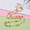Faceted Glass Beaded Necklaces NJEW-JN03278-6