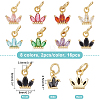 16Pcs 8 Colors Brass Cubic Zirconia Charms FIND-FH0003-78-4