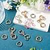 10Pcs 2 Colors Heart Alloy Swivel Snap Hook Clasps & 10Pcs 2 Colors Alloy Spring Gate Rings Findings Kits FIND-TADJ0001-23-5