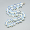 Opalite Beaded Necklaces NJEW-S405-13-1