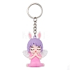 2Pcs 2 Style Angel Shape PVC Pendants Keychains KEYC-JKC00685-4