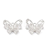Brass Micro Pave Clear Cubic Zirconia Pendants KK-C168-15S-1