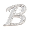 Brass Micro Pave Clear Cubic Zirconia Pendants CU-CBA8481-01P-B-1