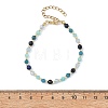 Natural Amazonite & Dyed Lapis Lazuli & Dyed White Jade & Apatite Faceted Round Beaded Bracelets BJEW-JB14142-4