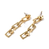 304 Stainless Steel Chain Dangle Stud Earrings for Women EJEW-Q781-30G-2
