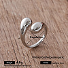 Irregular 304 Stainless Steel Cuff Open Rings for Women AJ8758-5-1