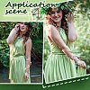 Flower Polyester with Iron wire Upper Arm Cuff Bangles for Women AJEW-GF0014-08A-5