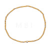 Minimalist Glass Seed Beads & Brass Beads Stretch Bracelets for Women BC0195-15-1