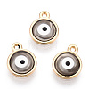 Epoxy Resin Enamel Evil Eye Charms RESI-T045-031B-5