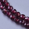 Natural Garnet Beaded Necklaces NJEW-K114-B-A04-2