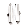 Non-Tarnish 304 Stainless Steel Slide On End Clasp Tubes X-STAS-C044-08B-P-1