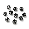 6mm Brass Rhinestone Beads X1-KK-S519-01A-EB-1