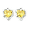 Brass Micro Pave Cubic Zirconia Charms KK-L208-06P-04-2