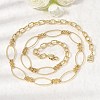 Brass Horse Eye Link Chain Necklaces NJEW-L013-15G-3