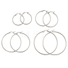 Non-Tarnish 304 Stainless Steel Hoop Earrings for Women EJEW-X0015-02P-02-4