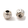 925 Sterling Silver Corrugated Round Spacer Beads X-STER-K178-02D-S-1
