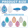 21Pcs 7 Colors Electroplate Opaque Resin Cabochons RESI-FG0001-16-2
