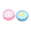 Two Tone Baking Paint Acrylic Beads AC-CBA46F7-02-3