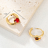 Sweet and Stylish Classic Heart Stainless Steel Hoop Earrings CI7113-4