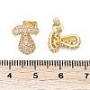 Brass Micro Pave Cubic Zirconia Stud Earrings EJEW-Z091-04G-T-3