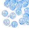 Transparent Crackle Acrylic Beads CACR-N002-01B-2