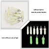 9Pcs 9 Styles Synthetic Luminous Stone Double Terminal Pointed Pendants G-CA0001-72-3