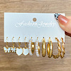 5 Pairs Alloy Hoop Earring Sets WG6DB3C-29-1