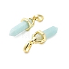 Natural Flower Amazonite Double Terminal Pointed Pendant G-H097-01G-01-2