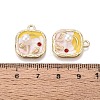 Alloy Enamel Pendants ENAM-N069-17KCG-01-3