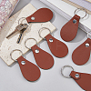 16Pcs Teardrop PU Leather Keychains KEYC-DC0001-47B-5