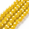 Electroplate Glass Beads Strands EGLA-A044-P1mm-A04-1