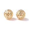 Brass Hollow Beads KK-P226-37CG-01-2