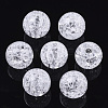 Transparent Crackle Acrylic European Beads CACR-N003-35-1