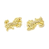 Brass Micro Pave Clear Cubic Zirconia Connector Charms KK-E068-VB020-3
